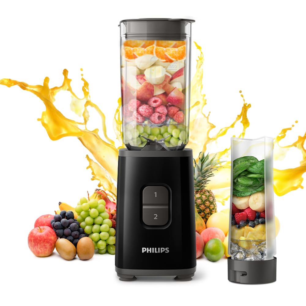 Philips HR2602/90 Mini Blender Mixer Grinder Smoothie Maker 350W Power 2-Jar Capacity